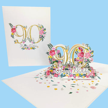 Ninetieth Birthday 3D Pop-Up Card UK